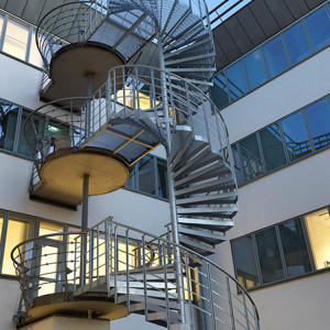 Spiraltrappor exteriört – Vasakronan Lund